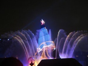 Evening show by the sea